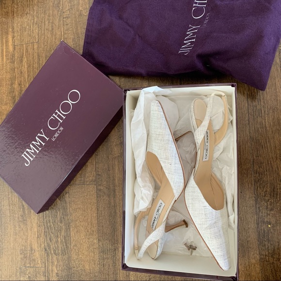 Jimmy Choo Shoes - Jimmy choo white heels in box